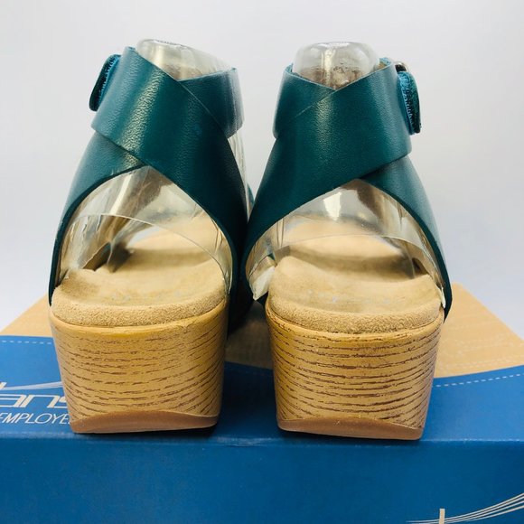 Dansko Shoes | Dansko Lou Sandal Wedge In Turquoise 657 758 | Poshmark